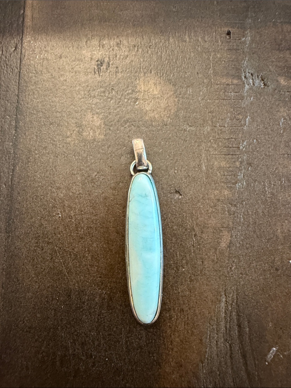Sterling Silver Larimar Stone Pendant - Women’s Jewelry